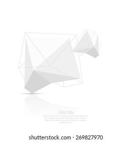 Abstract polygonal geometric shape. low poly and minimal style. Vector illustration