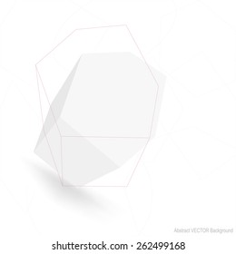 Abstract polygonal geometric shape. Minimal style and low poly.