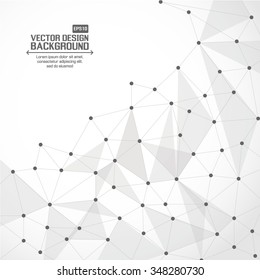 Abstract polygonal geometric shape with particles