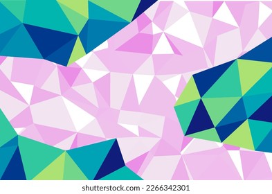 Abstract polygonal geometric texture background with various colors. Abstract facets background.