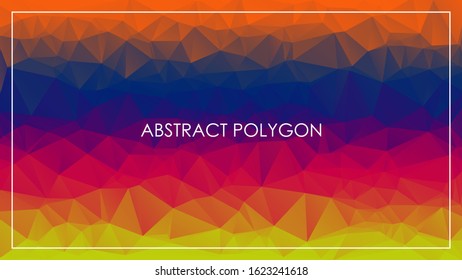 Abstract Polygonal Geometric Triangle Background, Low poly geometric background, illustration vector graphic design