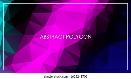 Abstract Polygonal Geometric Triangle Background, Low poly geometric background, illustration vector graphic design