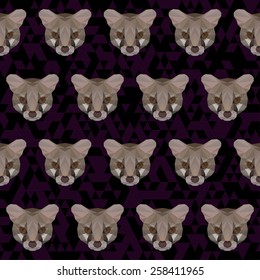 Abstract polygonal geometric triangle genet (genetta) seamless pattern background for use in design