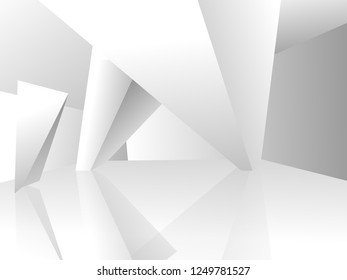 Abstract Polygonal Geometric Triangle white, gray Background .Vector illustration, eps 10, contains transparencies.