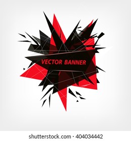 Abstract polygonal geometric vector banner.