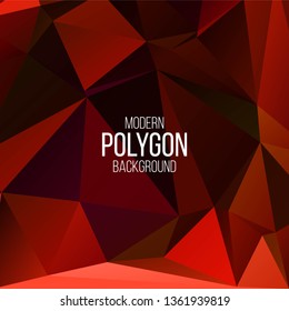 Abstract polygonal geometric vector red background