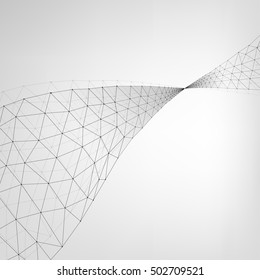 Abstract polygonal geometrical background. Futuristic backdrop in molecular style. Beautiful polygonal vector illustration made from triangular shapes.
