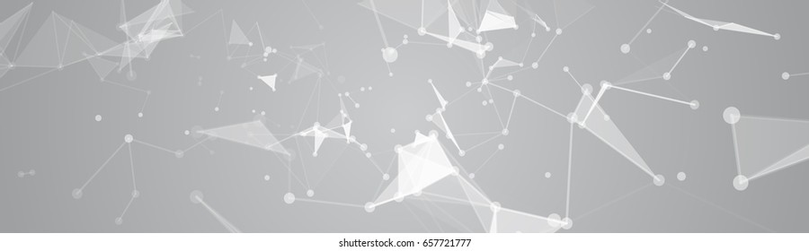 Abstract Polygonal Geometrical Background Horizontal Banner With Copy Space Vector Illustration