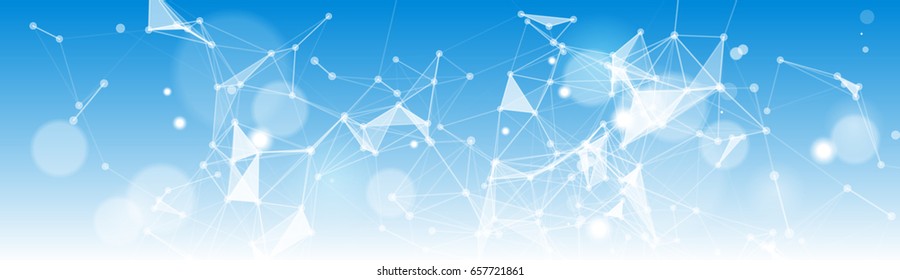 Abstract Polygonal Geometrical Background Horizontal Banner With Copy Space Vector Illustration