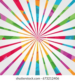 abstract polygonal geometrical sunburst 