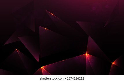 Abstract Polygonal Glowing Purple Black Color Stock Vector (Royalty ...