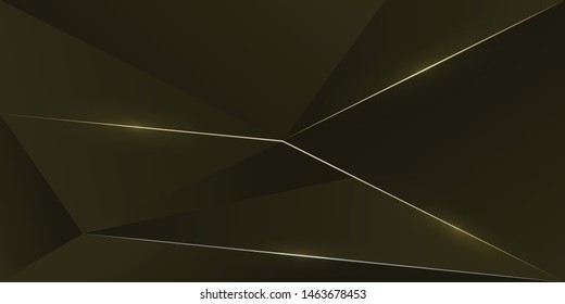 abstract polygonal gold line background