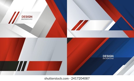 abstract polygonal gradient background design set template