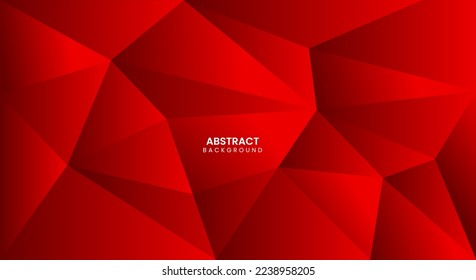 Abstract polygonal gradient red background vector