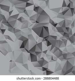 Abstract Polygonal Gray Tone Background. Vector Illustration
