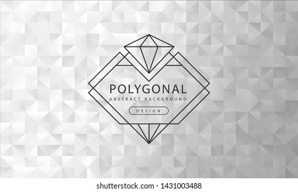 Abstract polygonal gray white background texture, gray white textured, banner polygon backgrounds, vector illustration for graphic design