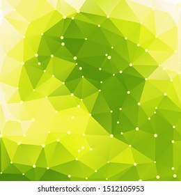 Abstract polygonal green background. Vector illustration for design. triangular abstract network background. 