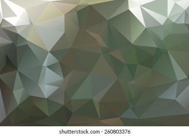 Abstract Polygonal Green Color Background. Vector Illustration