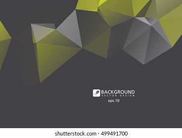 Abstract polygonal green-gray pattern