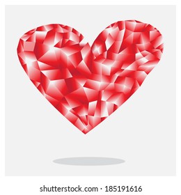 Abstract polygonal heart.