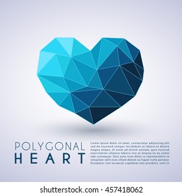 Abstract Polygonal Heart Shape : Vector Illustration