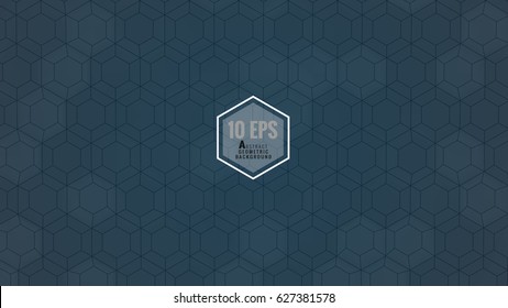 Abstract polygonal hexagonal pattern tile in blue gray color tone