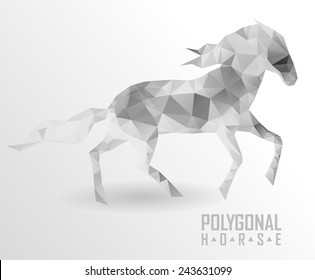 Abstract polygonal horse. Geometric hipster illustration. Polygonal horse