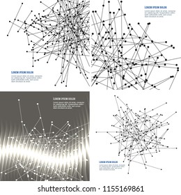 Abstract polygonal image, which consist crystalline form with edge lines & vertex point. Geometric background in Molecule structure of DNA and neurons. Vector illustration EPS 10 for business design