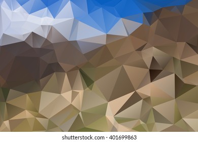 Abstract polygonal landscape