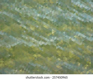 Abstract polygonal landscape with flowing river water. 