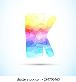 abstract polygonal Letter K logo icon