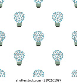 Abstract polygonal light bulb pattern seamless background texture repeat wallpaper geometric vector