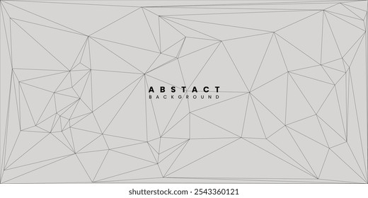 Abstract polygonal line on white background design. Vector
