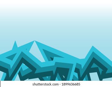 Abstract polygonal lines background with blue color theme