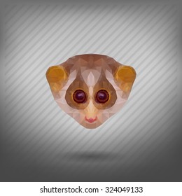 abstract polygonal loris.  triangle animal 