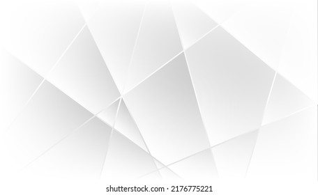Abstract polygonal luxury silver line with white background.