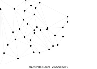 Malla poligonal Abstractas con nodos negros y líneas delgadas, creando un patrón de red geométrica minimalista