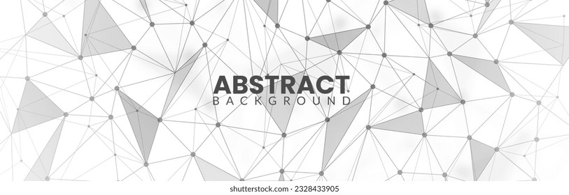 Abstract polygonal mesh on a white background. Digital data science wallpaper, plexus lines, and triangle shapes. Big data illustration. Futuristic neural network concept, big data stream technology