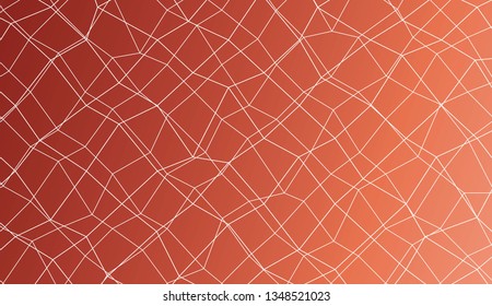 Abstract polygonal mesh template. Decorative design for your idea. Vector illustration. Creative gradient color