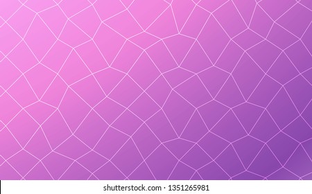 Abstract polygonal mesh template. Decorative design for your idea. Vector illustration. Creative gradient color
