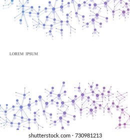 abstract polygonal molecule with connecting lines on a white background.