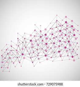 abstract polygonal molecule with lines and connecting points.