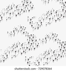 abstract polygonal molecule with lines and connecting points.