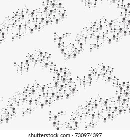 abstract polygonal molecule with lines and connecting points.