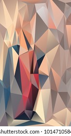 Abstract polygonal mosaic background consisting of triangles of different sizes and colors. Vector illustration in low poly style. Modern geometrical backdrop. Crumpled colorful surface