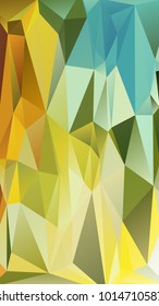 Abstract polygonal mosaic background consisting of triangles of different sizes and colors. Vector illustration in low poly style. Modern geometrical backdrop. Crumpled colorful surface