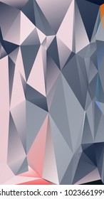 Abstract polygonal mosaic background consisting of triangles of different sizes and colors. Vector illustration in low poly style. Modern geometrical backdrop. Crumpled colorful surface