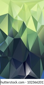 Abstract polygonal mosaic background consisting of triangles of different sizes and colors. Vector illustration in low poly style. Modern geometrical backdrop. Crumpled colorful surface