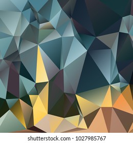 Abstract polygonal mosaic background consisting of triangles of different sizes and colors. Vector illustration in low poly style. Modern geometrical backdrop. Crumpled colorful surface