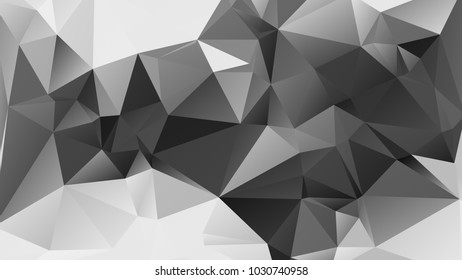 Abstract polygonal mosaic background consisting of triangles of different sizes and colors. Vector illustration in low poly style. Modern geometrical backdrop. Crumpled colorful surface